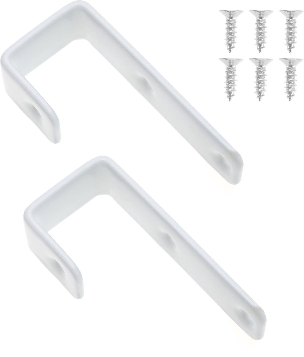 Dailygoods - 2 Stuks Zware Metalen J-Haken met PVC-Coating voor Laddergebruik