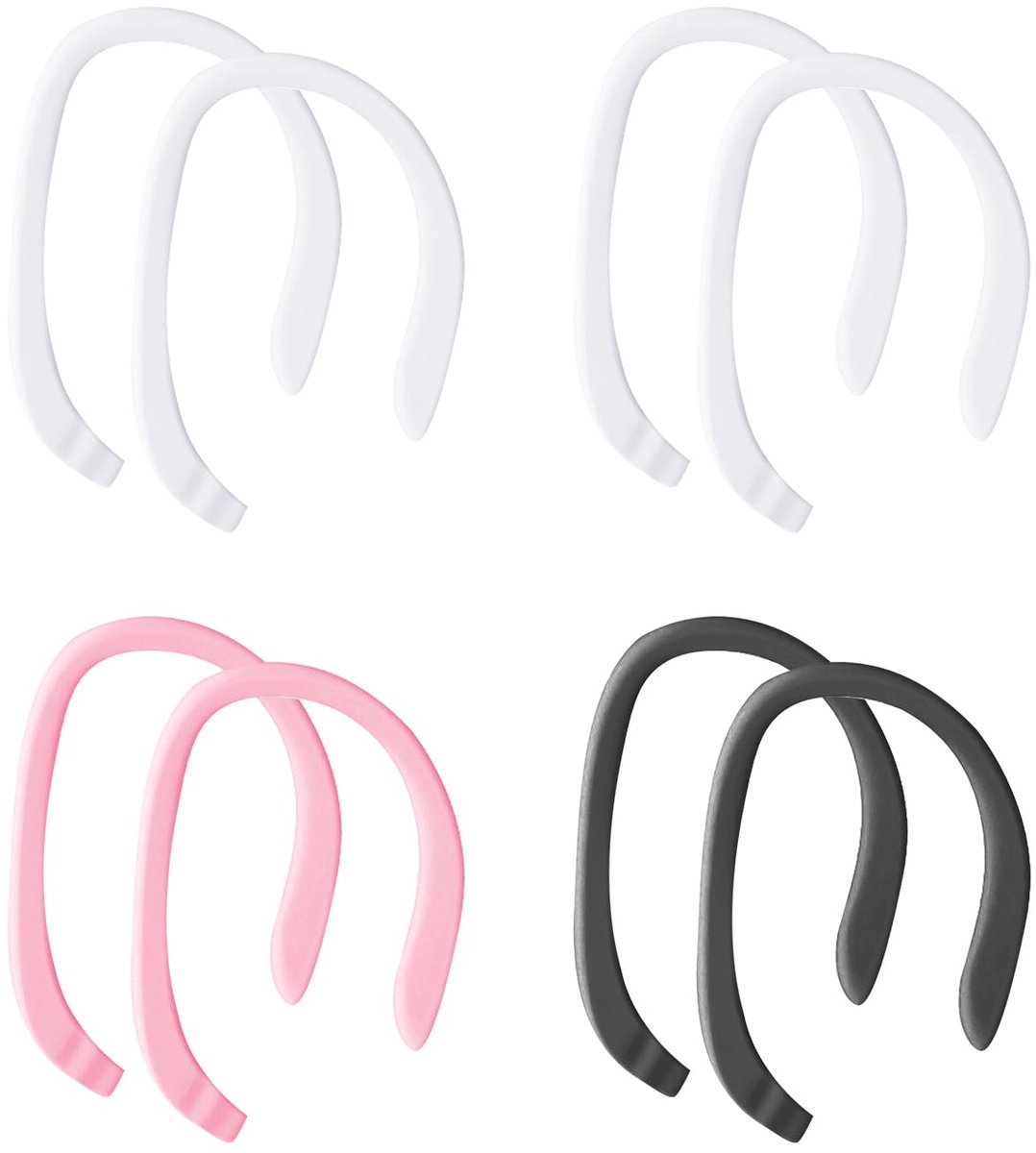 Dailygoods - 4 Paar Oorklemmen voor Hoofdtelefoon - Universele Oorklemaccessoires voor Sport