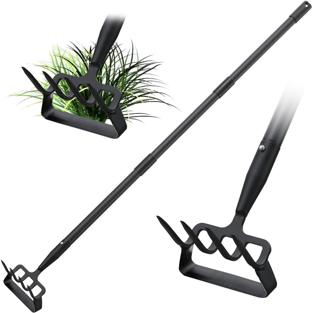 Dailygoods - Kobmi 2-in-1 Tuinhak, 152 cm Handvat - Onkruidverwijderaar en Cultivator
