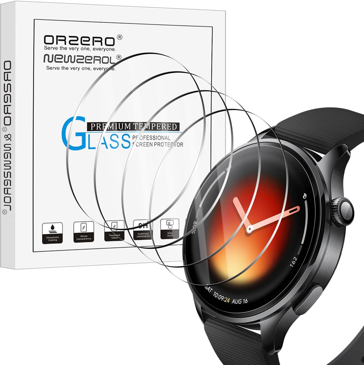 Dailygoods - 4 Stuks Beschermfolie voor Xiaomi Watch 5 - Krasbestendig Glas