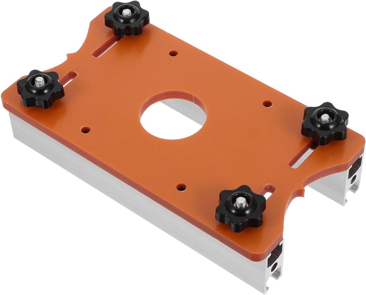 Router Base Plate - Freesentafel Inlegplaat - Houtbewerking Precisie - Aluminium Constructie - 167 x 91 cm - Oranje
