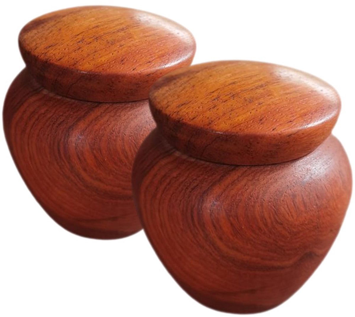 Dailygoods - Mini-Houten Urnen Set van 2 - Herinneringsurnen voor Menselijke en Huisdieren As