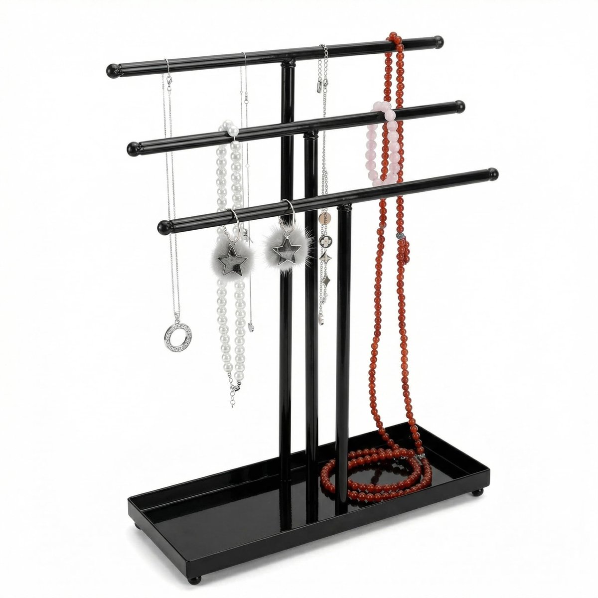 Dailygoods - 3-Laags Sieradenstandaard - Organizer voor Horloges, Kettingen en Armbanden