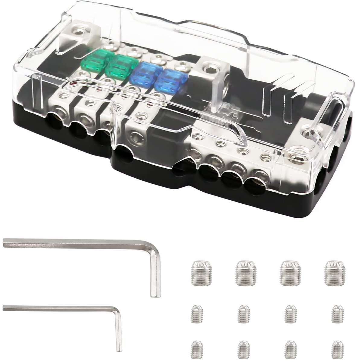 Dailygoods - Mini Fuse Box - Verdeelblok voor Auto, Camper en Boot