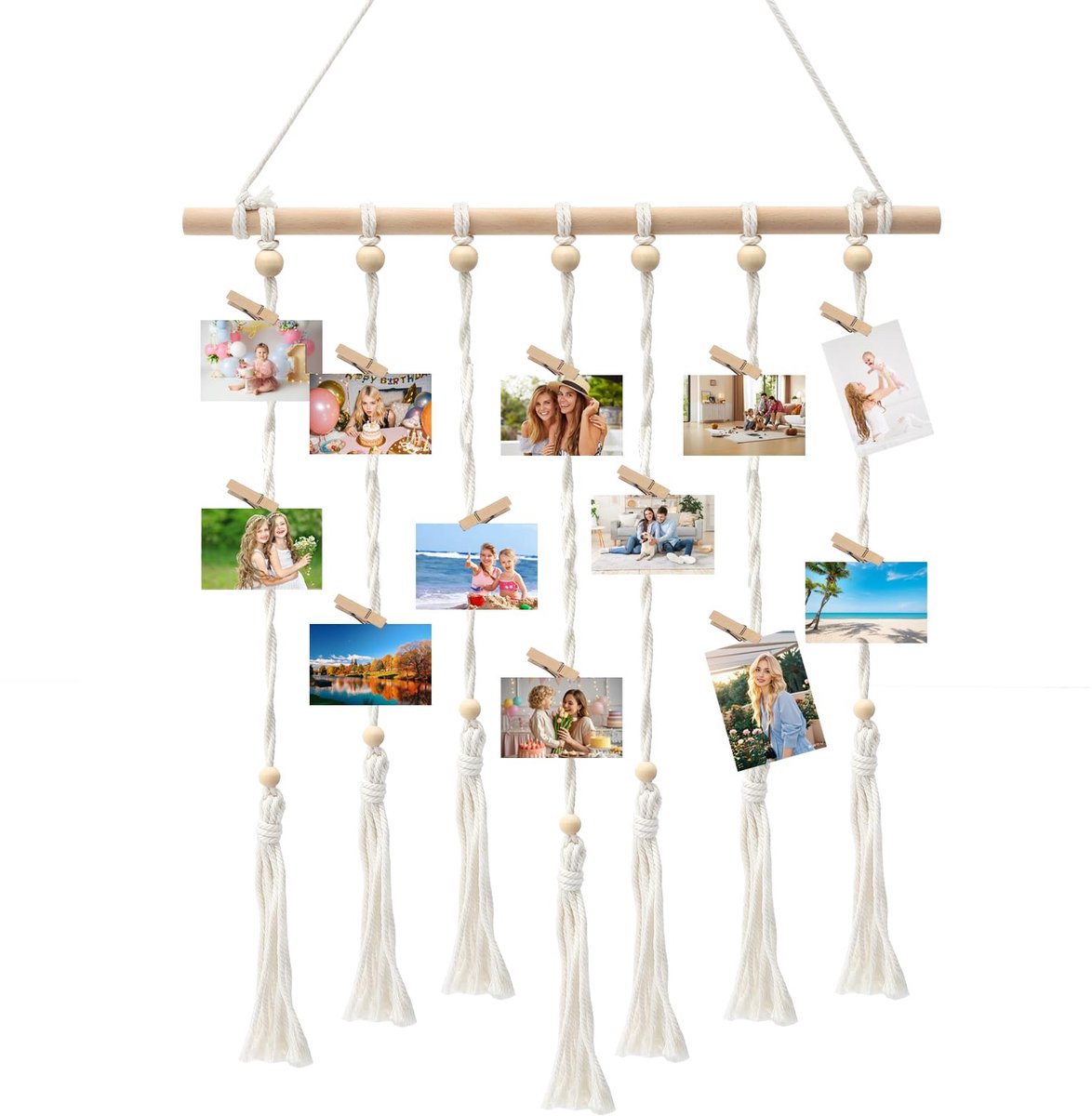 Dailygoods - Foto Garland met Clips - Creatieve Wanddecoratie