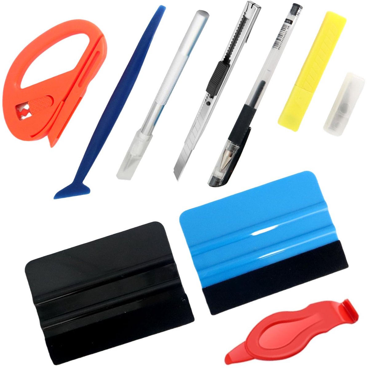Dailygoods - 8-delige Squeegee Set voor Folie, Inclusief Gereedschap voor Auto Wrapping en Creatief Werk