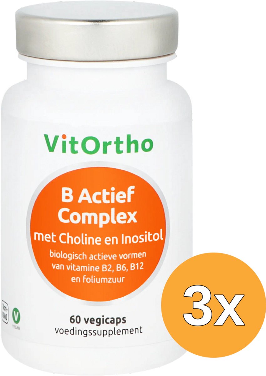 3x VitOrtho B Actief Complex (60 vega capsules)