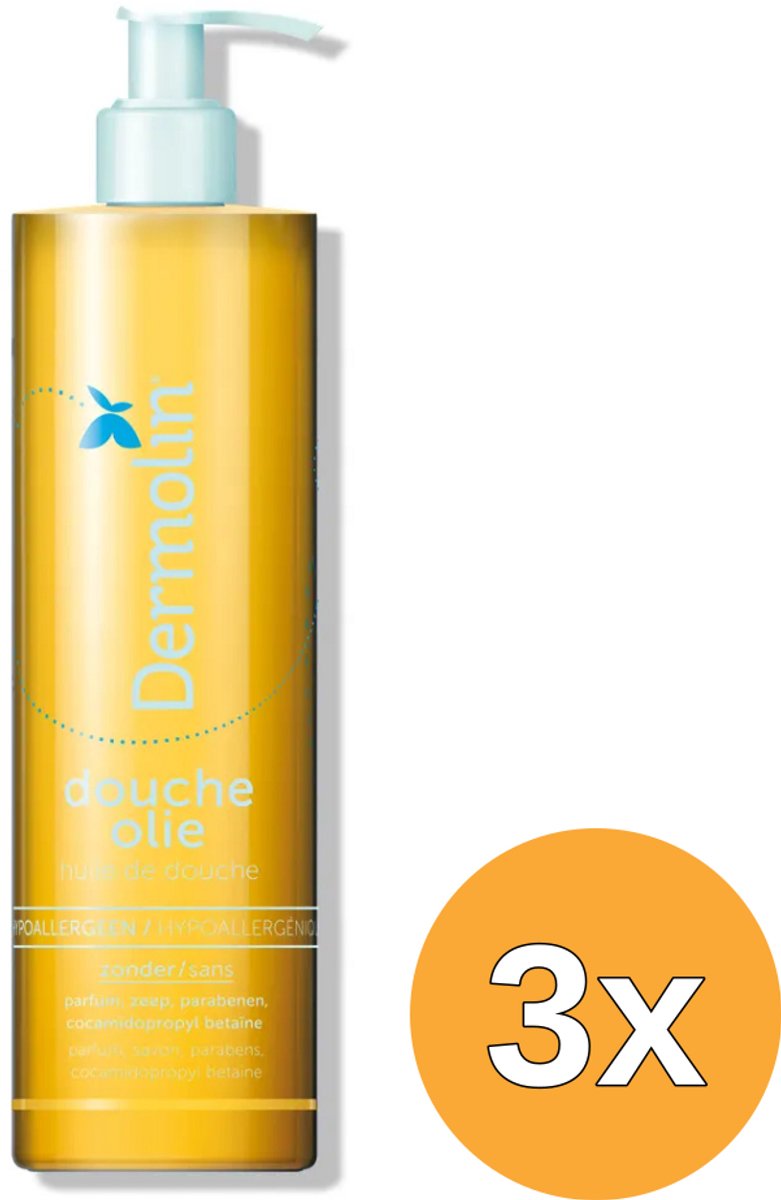 3x Dermolin Doucheolie (400 ml)