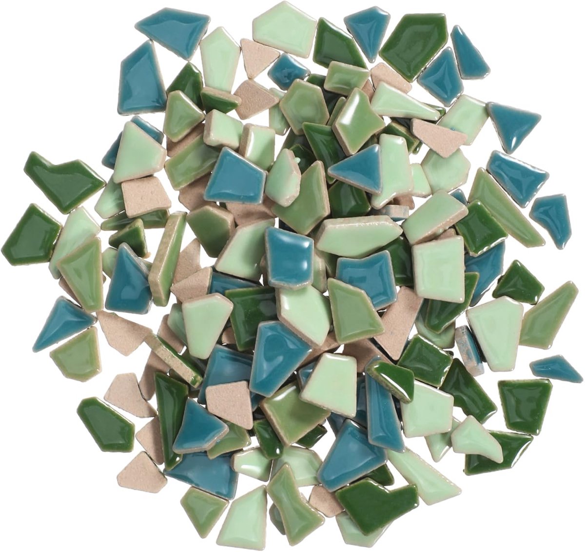Dailygoods - Mozaïekstenen Voor DIY - 200g Groen Keramiek Mozaïek Materialen