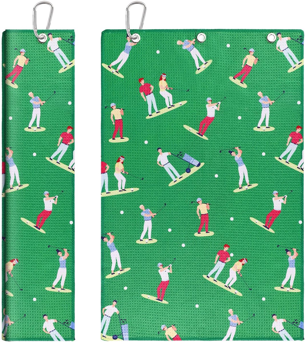 Dailygoods - Microfiber Golf Towel 60x40cm - Gecombineerd met Carabiner Clip voor Golfaccessoires