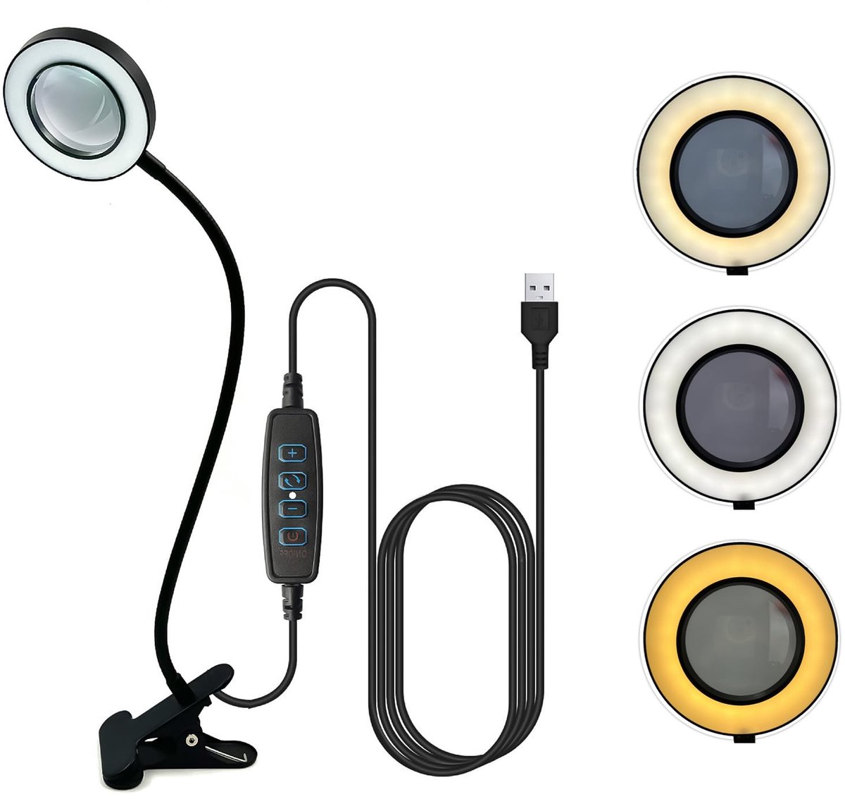 Dailygoods - Vergrootglas met LED Licht en Statief voor Precisiewerk