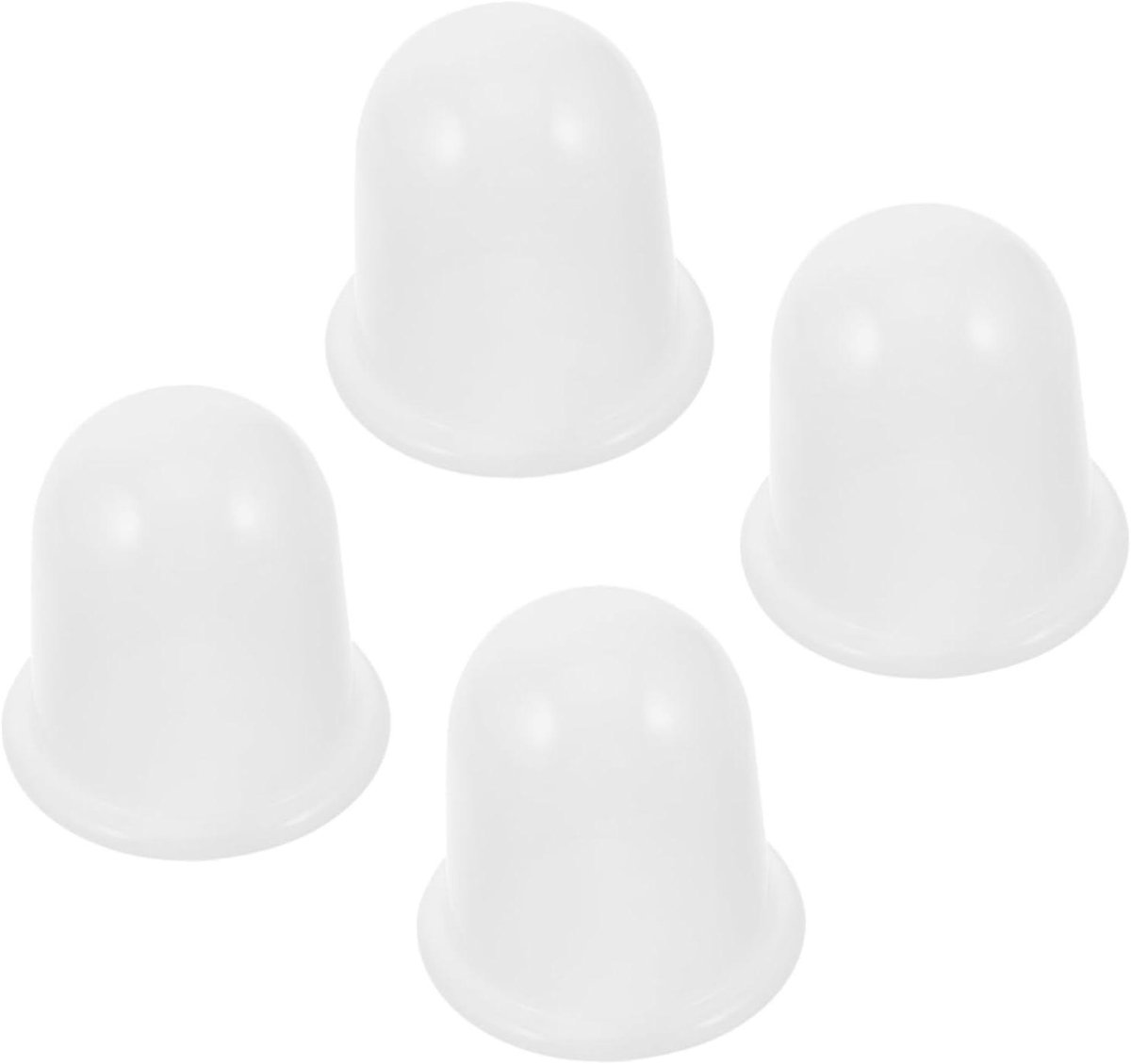 Siliconen Cupping Apparaat - Massage Cups - Spierontspanning Bevorderen - Handmatig Vacuüm Ontwerp - 6 x 5.3 cm - Wit