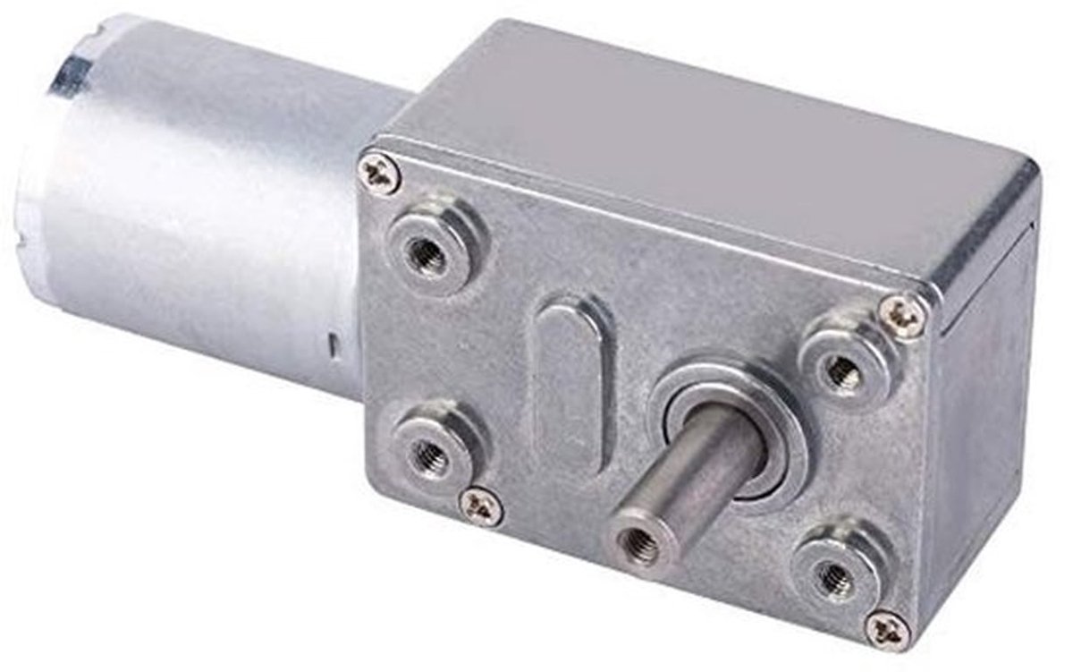 Wormwielmotor - 24V DC-motor - Sterke en stille motor - 5-150 RPM - Geschikt voor Diverse Toepassingen - Hoogwaardige Prestaties - Compa...