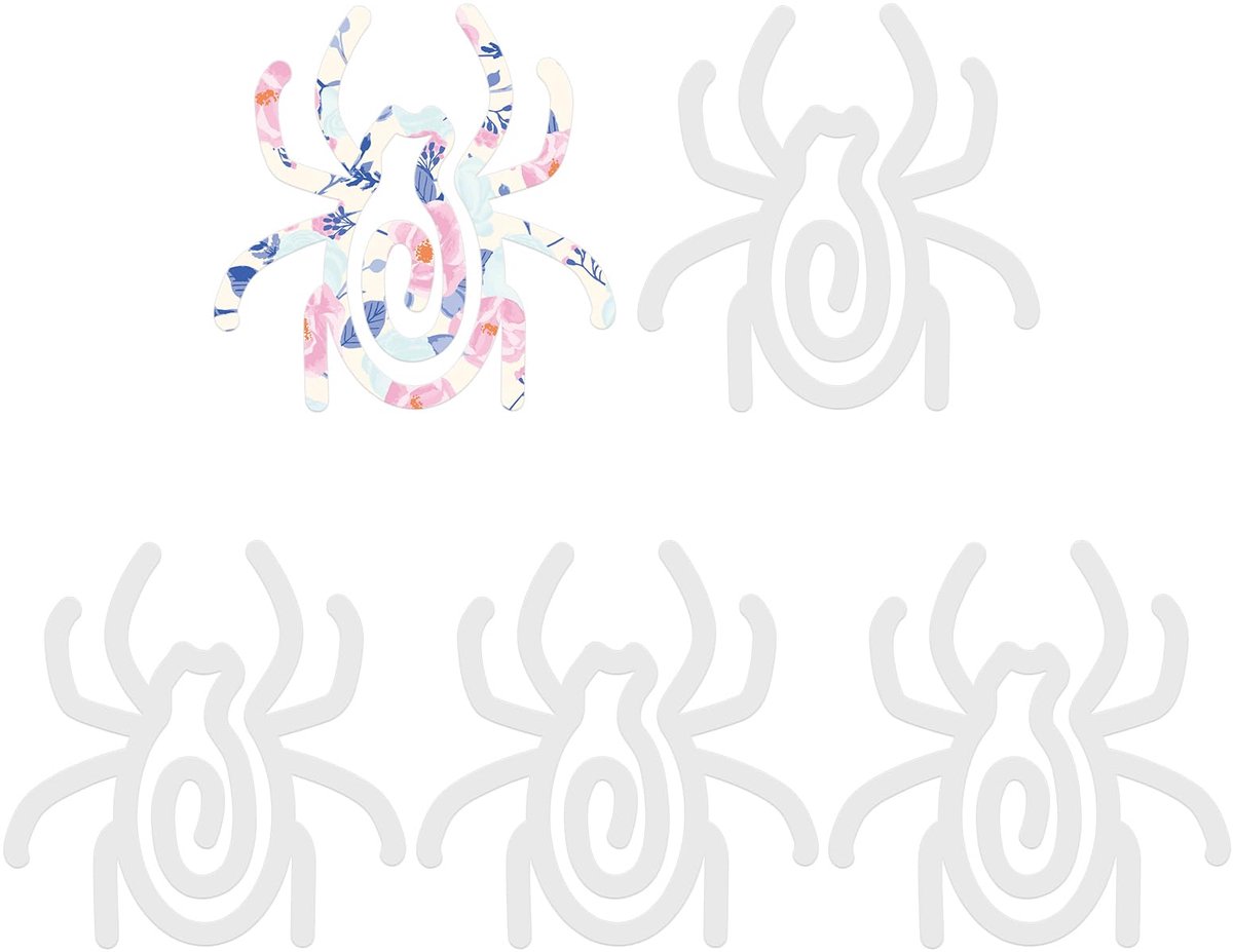 Dailygoods - Set van 5 Reuzen Sublimatieblanco’s - Acryl Paperclips in Spinvorm voor DIY