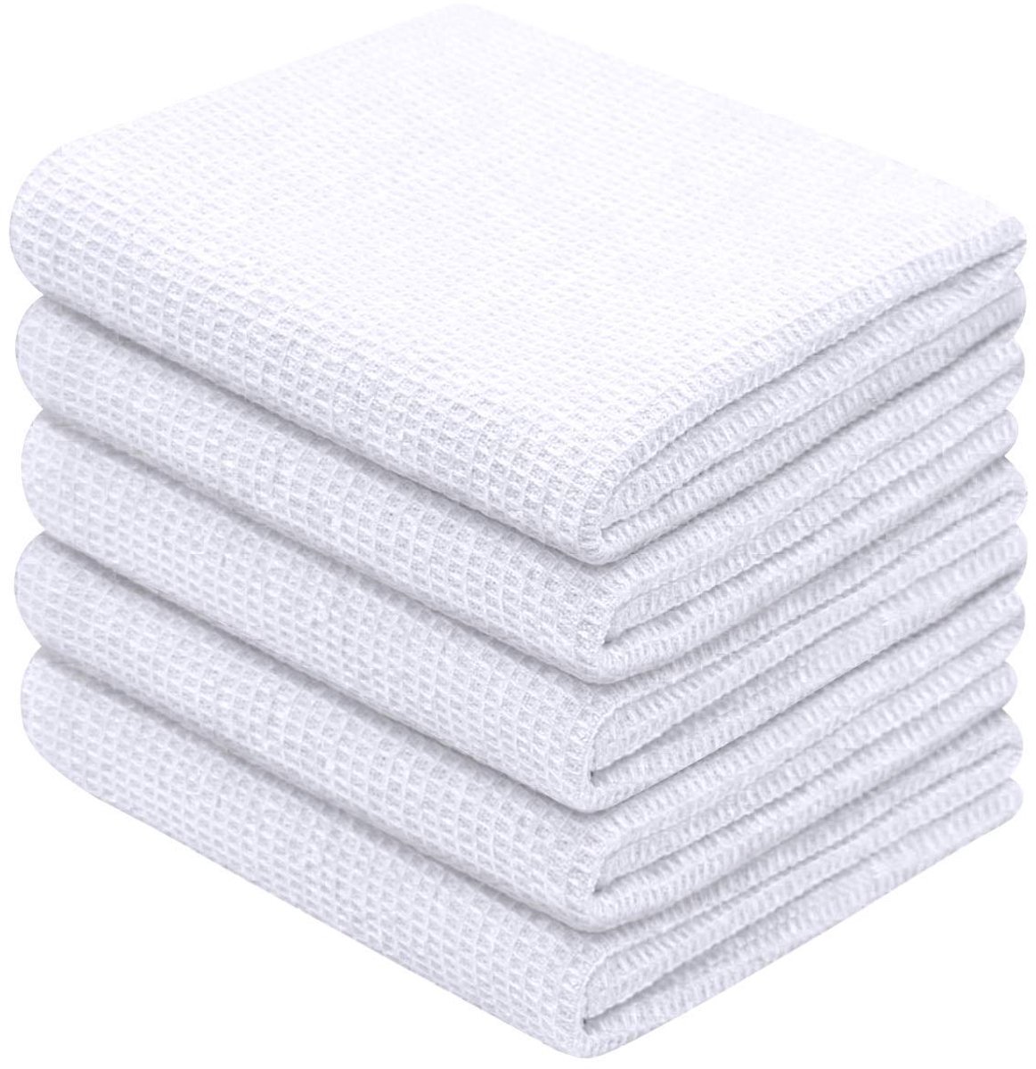 Dailygoods - 10 Stuks Grote Katoenen Honingraat Keukenhanddoeken - Glazen en Servies Schoonmaakdoek