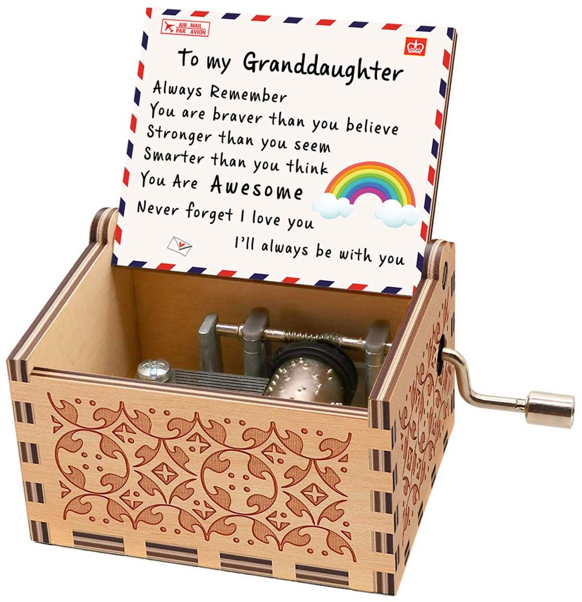 Dailygoods - Jsona Muziekdoos voor Kleindochter You are My Sunshine - Inspirerend Cadeau