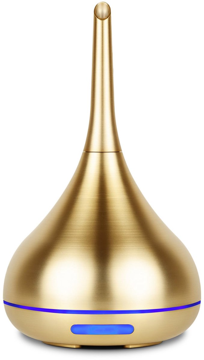 SnelShoppen - Gouden Aroma Diffuser voor Etherische Olie 100ml, Elektrische Aromatherapie Diffuser, Elegant Ontwerp, Waterloze Auto-Off, 2 Verneveling