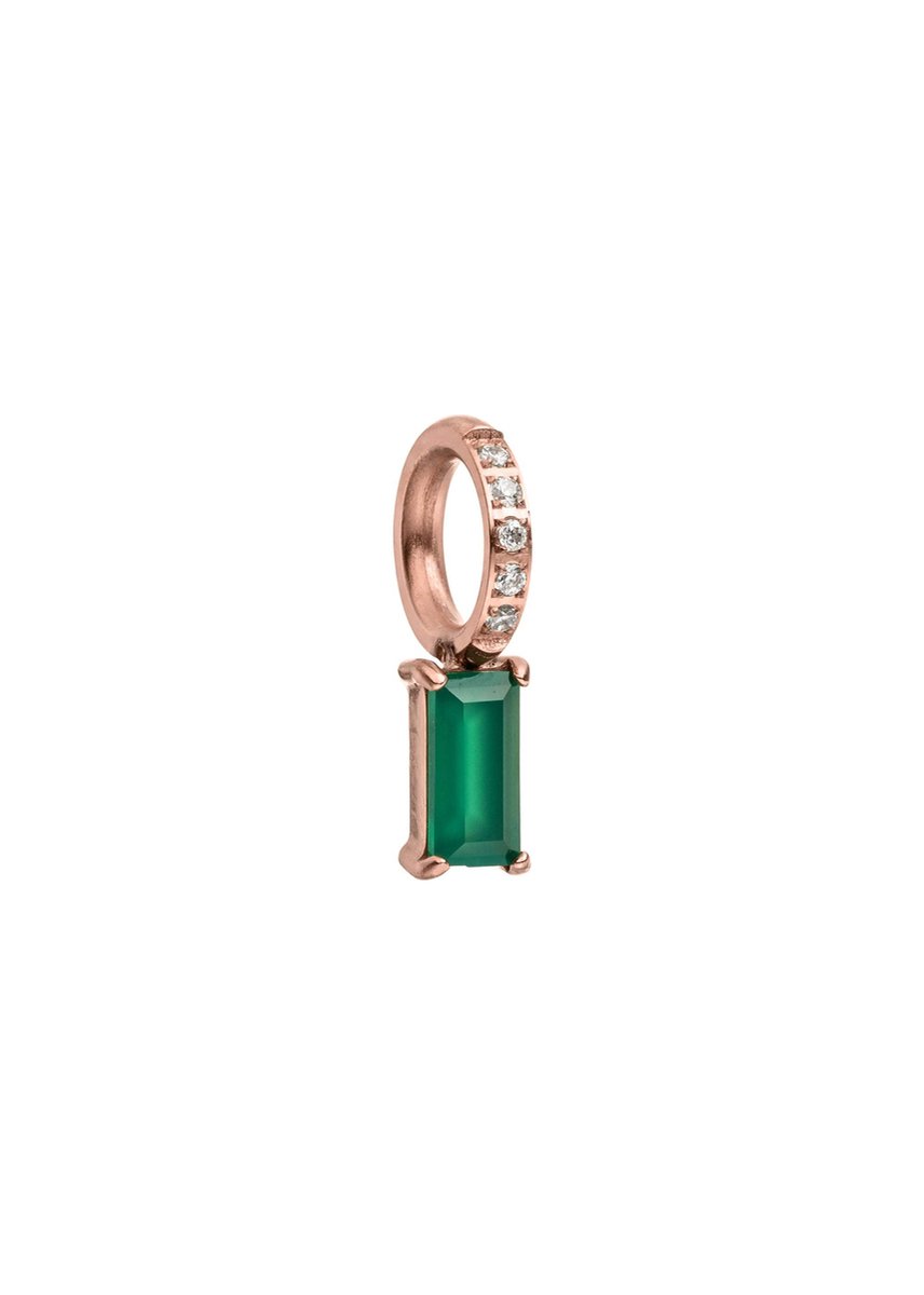 PURELEI Bedeltje Geboortesteen voor mei: Chrysopraas