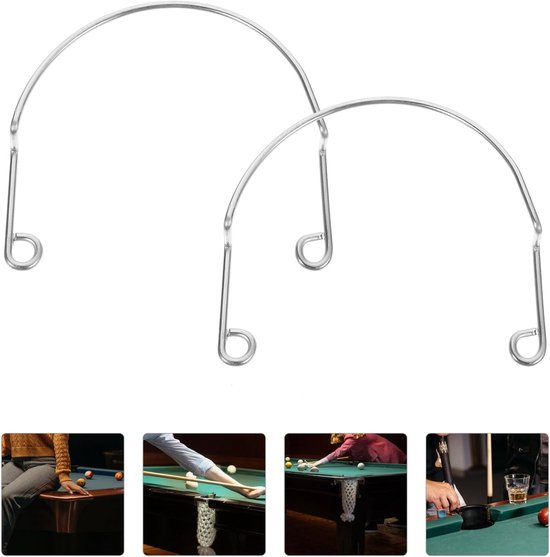 Pooltafel Hoeksteunen - Biljartaccessoires Netbeugels - Indoor Spelplezier - Duurzaam Anti-slip Ontwerp - 13.50X12.00X2.50CM - Zilver — afbeelding 5