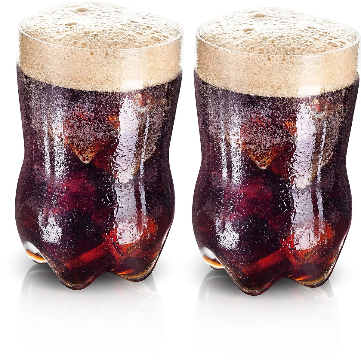 SnelShoppen - 2 x 750ml glazen drankglazen - geslepen drinkflessen voor koude dranken - elegante drinkkan voor feesten, tuin, keuken en camping