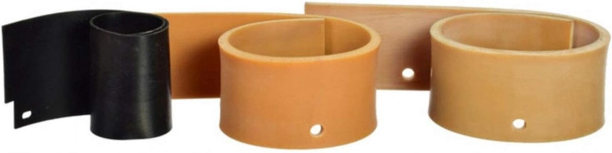 Beschermrubber Set - Rubberset Sander - Sander Onderhoud - Natuurrubber - Set van 3 - Zwart