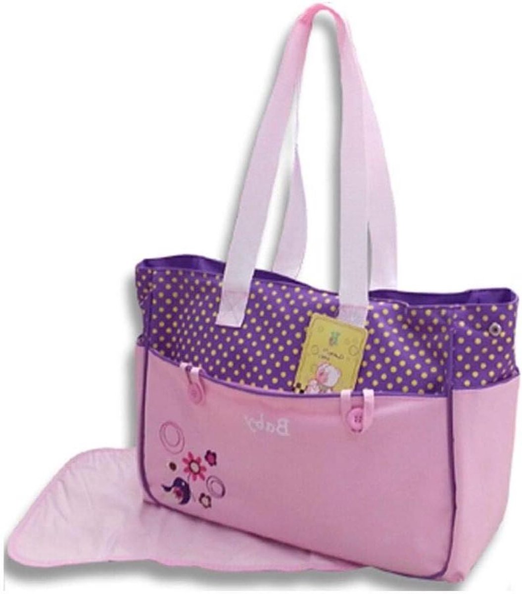 Baby Luiertas Set - Verzorgingstas Babytas - Babyverzorging Onderweg - Waterafstotend Polyester - 40 x 30 x 20 cm