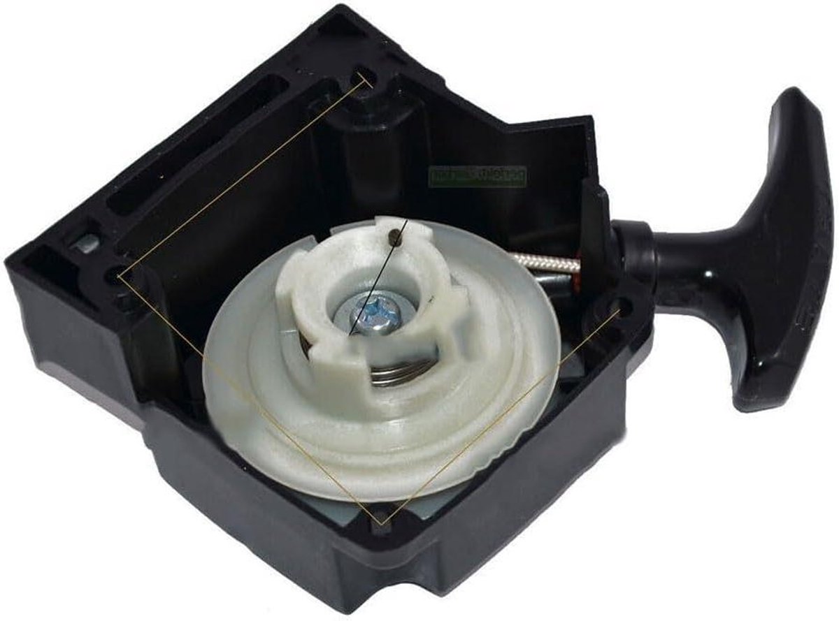 Kabelstarter Bosmaaier - Starter Touw - Tuinonderhoud - Duurzaam Materiaal - 20 x 10 x 5 cm - Zwart