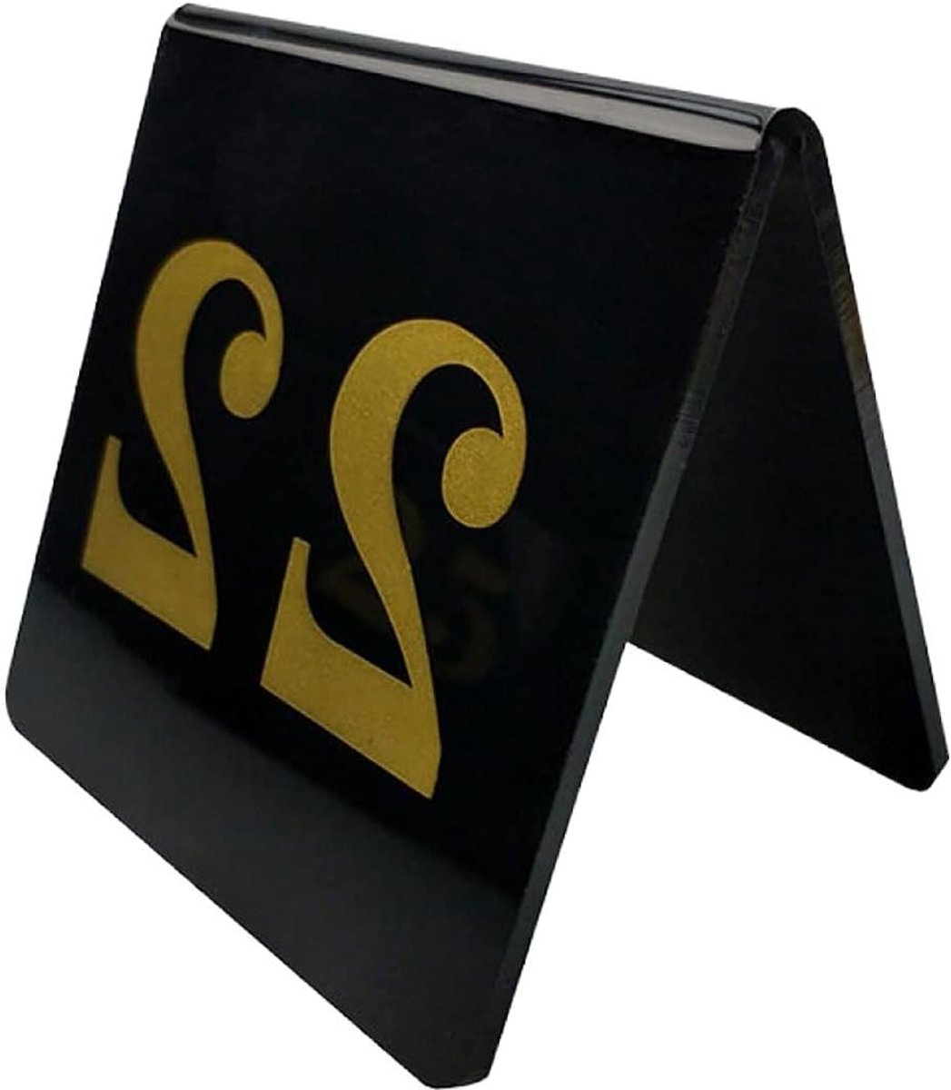 Tafelnummers - Genummerde kaarten - Feesten organiseren - Dubbelzijdig zichtbaar - 8 x 8 cm - Zwart