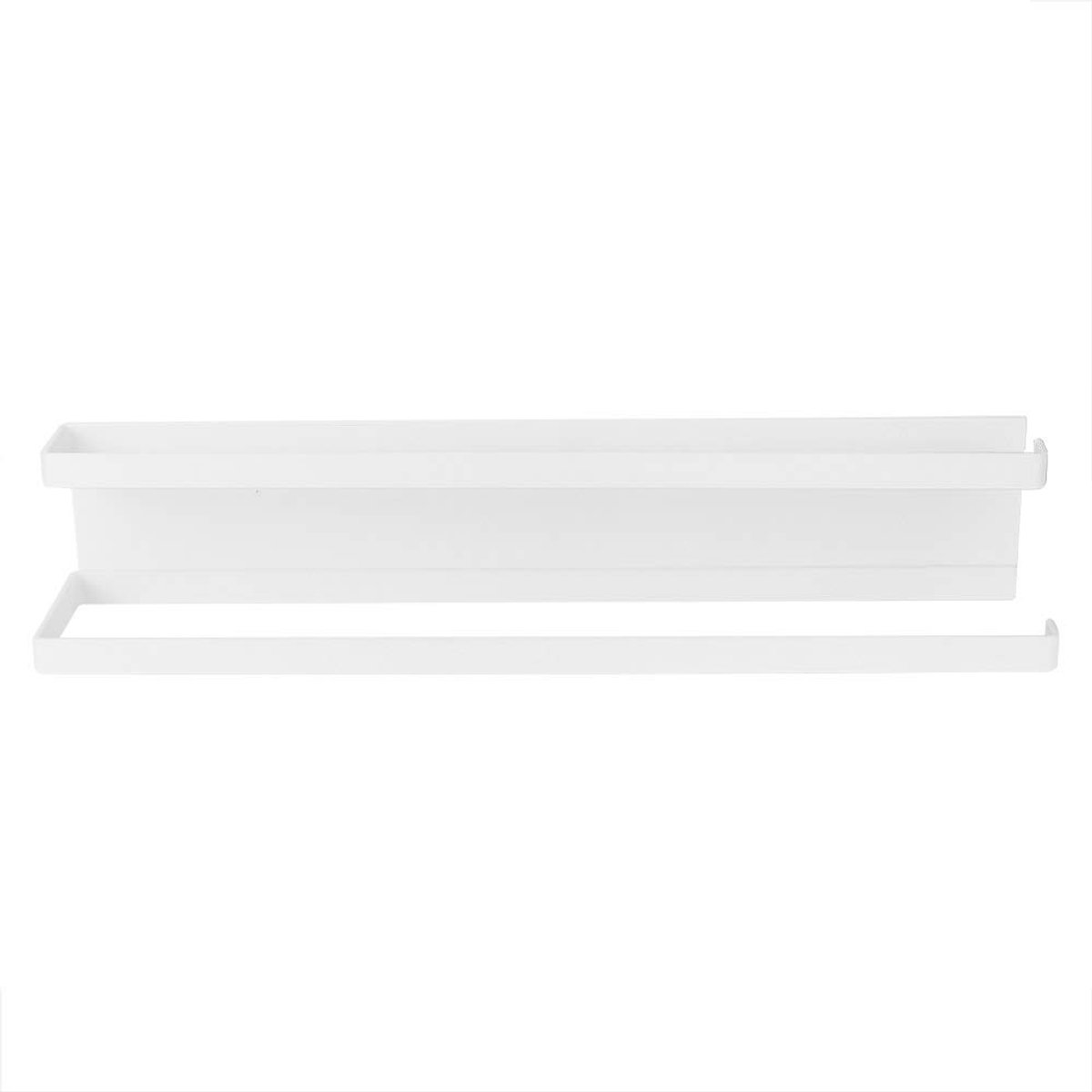 SnelShoppen - Magnetische Handdoekhouder voor Badkamer en Keuken - Dubbele Badhanddoek Bar - Wit - Magnetisch - Ruimtebesparend - Handdoekrek voor Thu