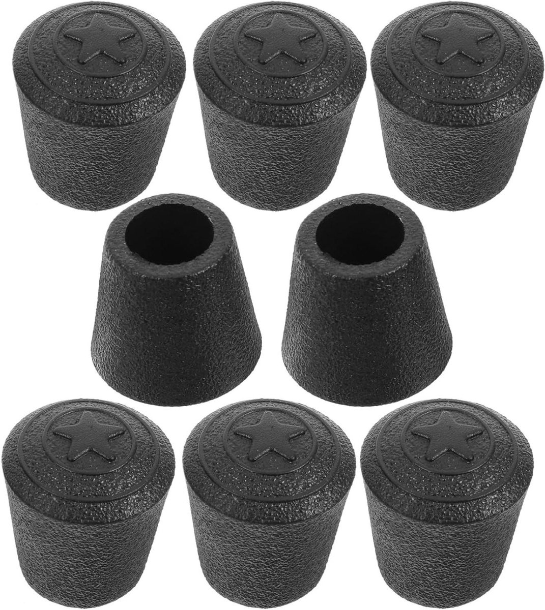 Stoelpootbeschermers - Meubelbeschermers Dopjes - Vloeren Beschermen - Antislip en Schokabsorberend - 10 mm Diameter - Zwart