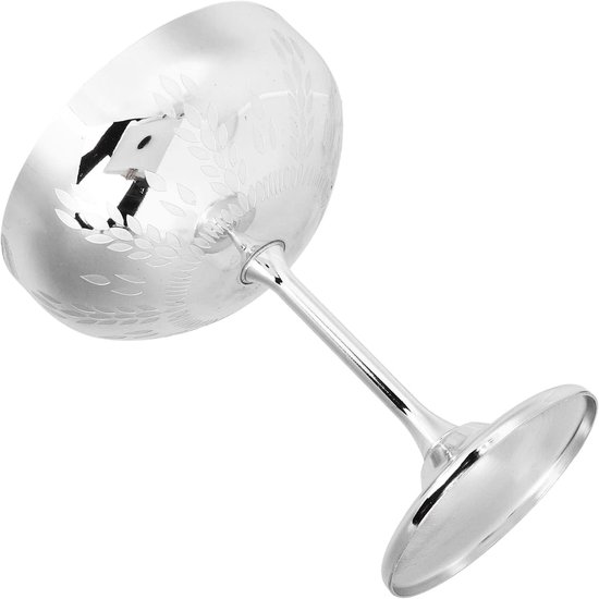 Metalen Beker - Roestvrij Stalen Cup - Drinken Genieten - Elegant Gegraveerd - 11 x 11 x 11 cm - Goud — afbeelding 4