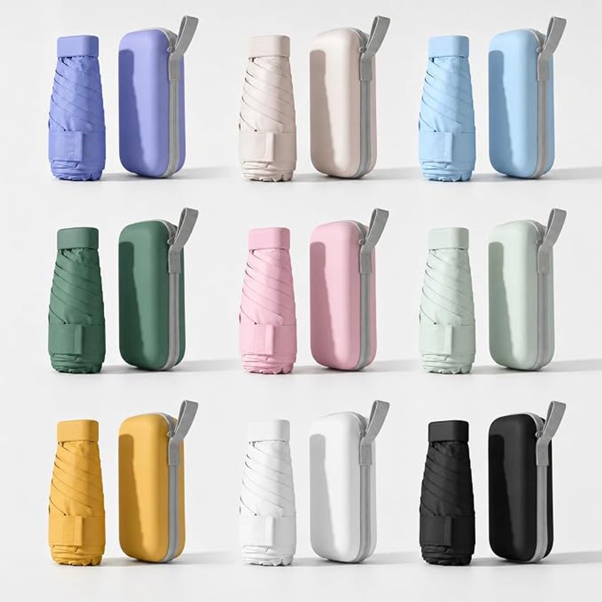 VHV - Mini Reisparaplu UPF 50+ - Compacte Opvouwbare Paraplu met Hoes - Voor Handtas, Reizen en Zon — cadeau in Sport & Outdoor - foto 6