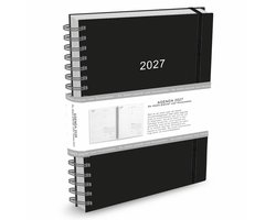 Agenda - 2027 - Thuiswerkagenda - Zwart - Groot - 17x24cm