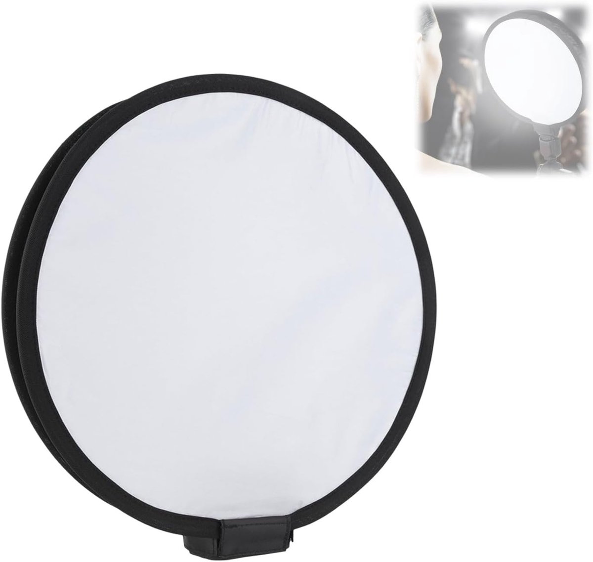 SnelShoppen - 40 cm Rond Softbox Speedlite, Draagbare Studio Flits Diffuser, Lichtgewicht Softbox, Speedlight Paraplu Softbox met Draagtas voor Portre