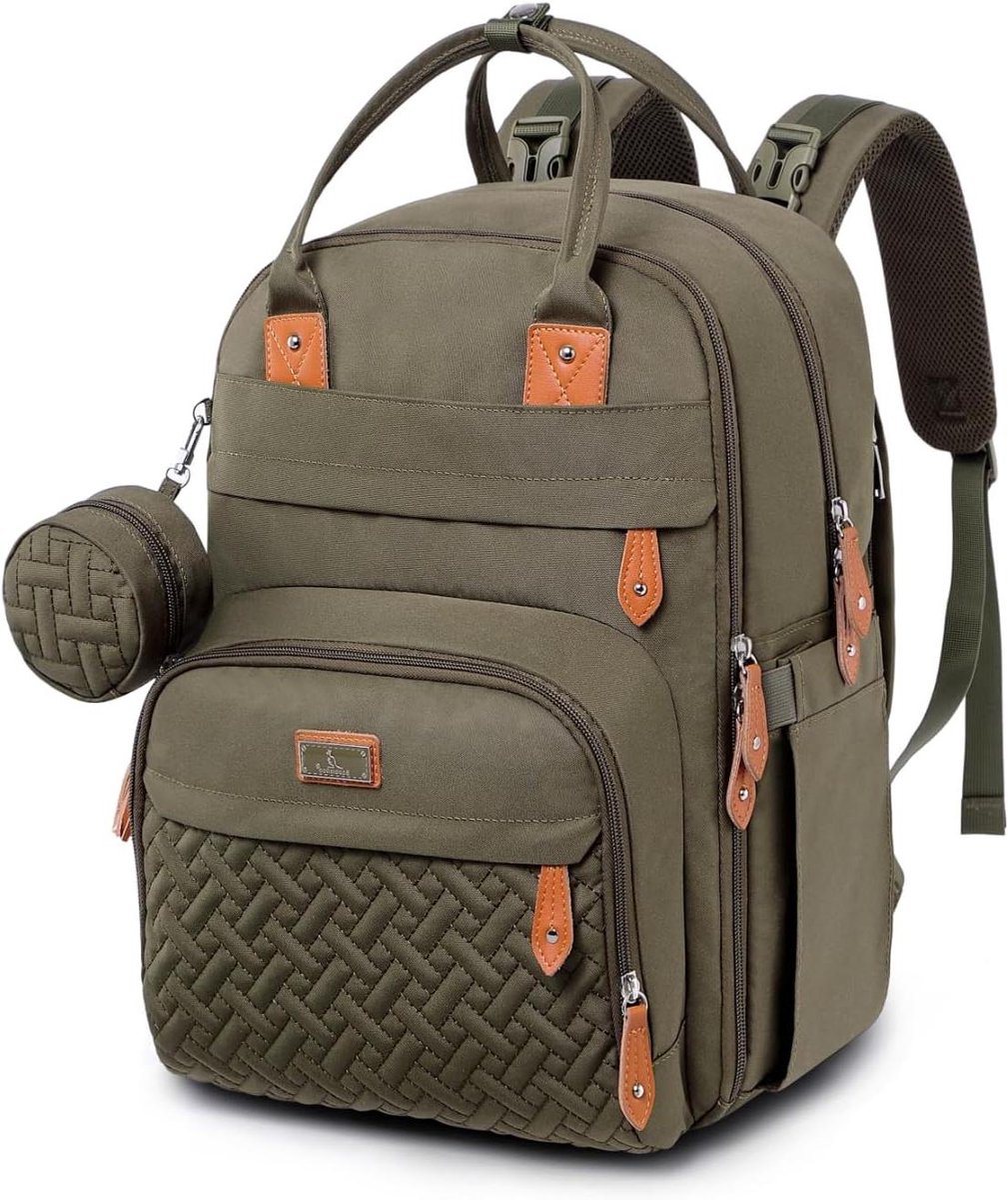 Baby Luiertas Rugzak - Luier Organizer - Baby Verzorgen Onderweg - Veelzijdig Compartimenten - 21 x 31 x 42 cm