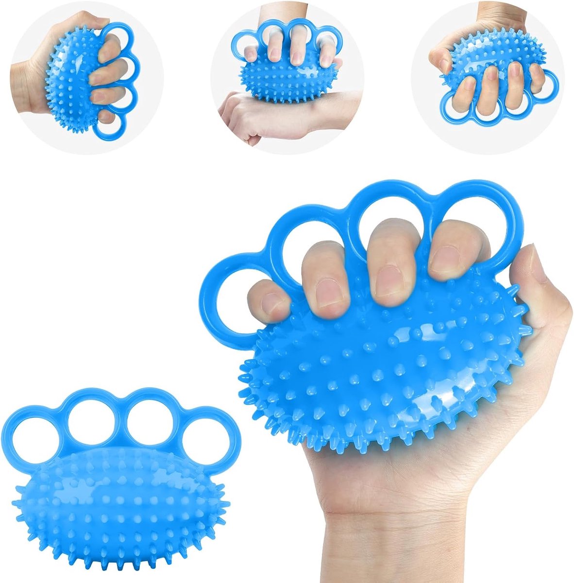 SnelShoppen - AOOWU Anti-Stress Ballen, Handtrainer, Vingertrainer, Egeltjesvormige Ballen van Zacht Rubber voor Kneden, Artritis, Vingertraining, Str