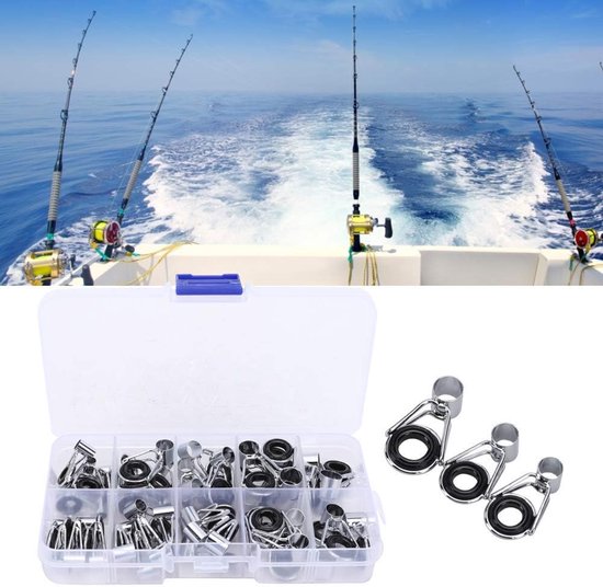 SnelShoppen - 90Pcs RVS Keramische Hengel Gidsen Repair Kit - Duurzaam en Lichtgewicht - Perfect voor Hengelsport van Snelshoppen — afbeelding 3