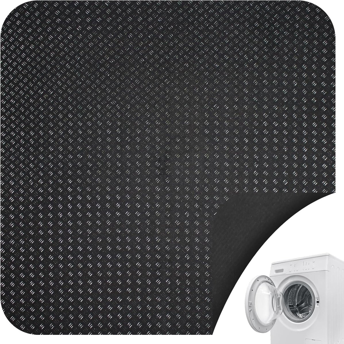SnelShoppen - Antislipmat voor Wasmachine 60 x 60 cm - Anti-Vibratie, Vloerbescherming, Waterafstotend, Silicone, Absorberend voor Wasmachine en Droge