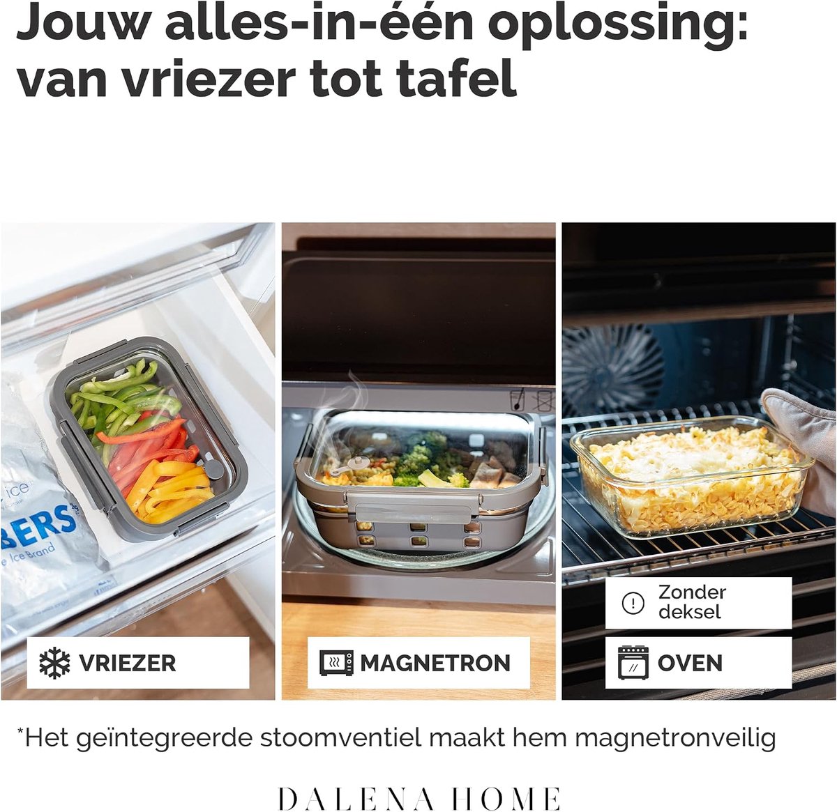 Meal Prep Bakjes - Glazen Containers - Voedsel Bewaren - Lekvrij & Stapelbaar - Set 3x1520ml - Transparant — cadeau in Cadeau-ideeën - foto 7