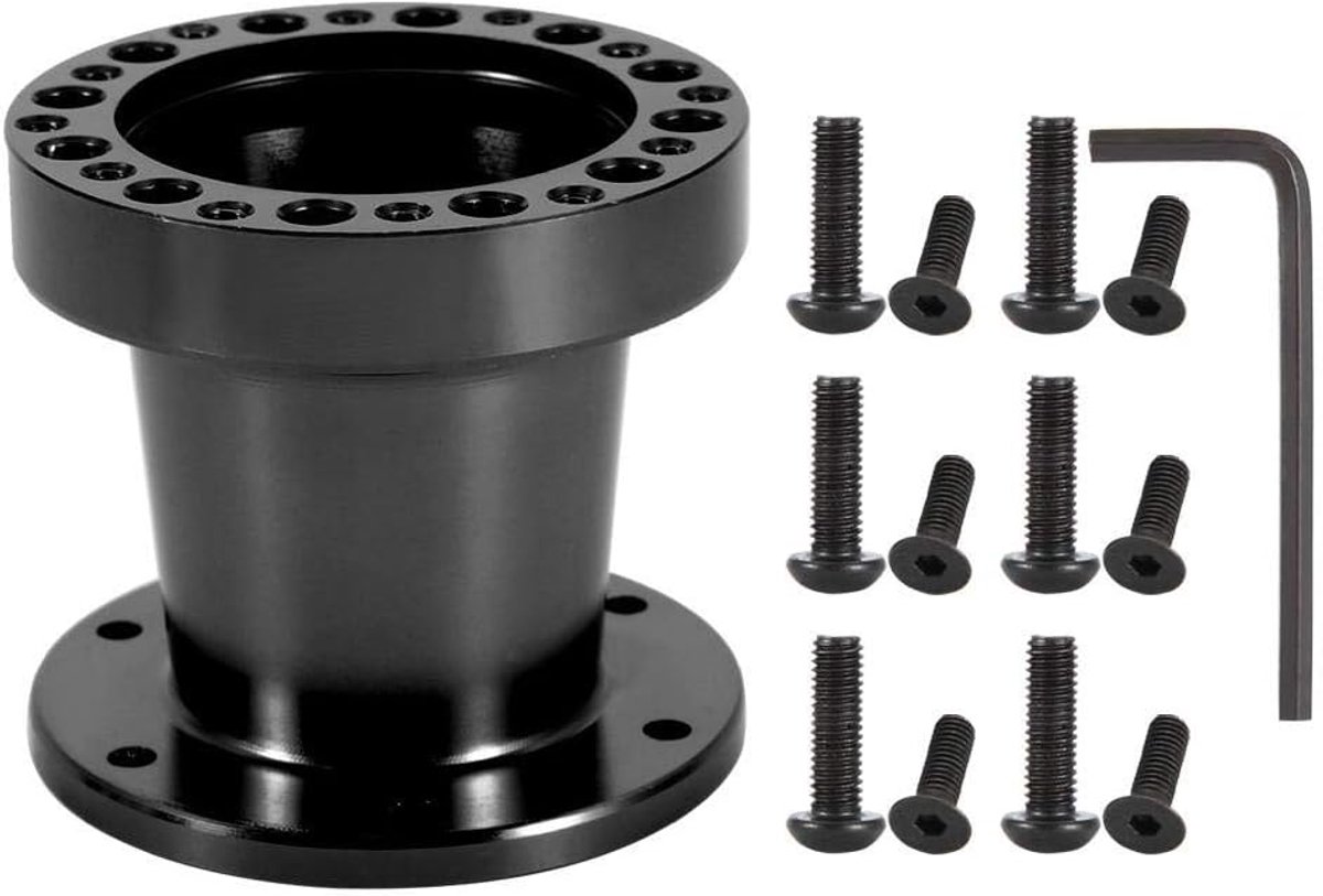 SnelShoppen - Universele Auto Stuurwiel Hub Adapter Kit 3 Inch - Verhoogde Stuurpositie - Zwart - Verbeterde Besturing - Geschikt voor Alle Auto's