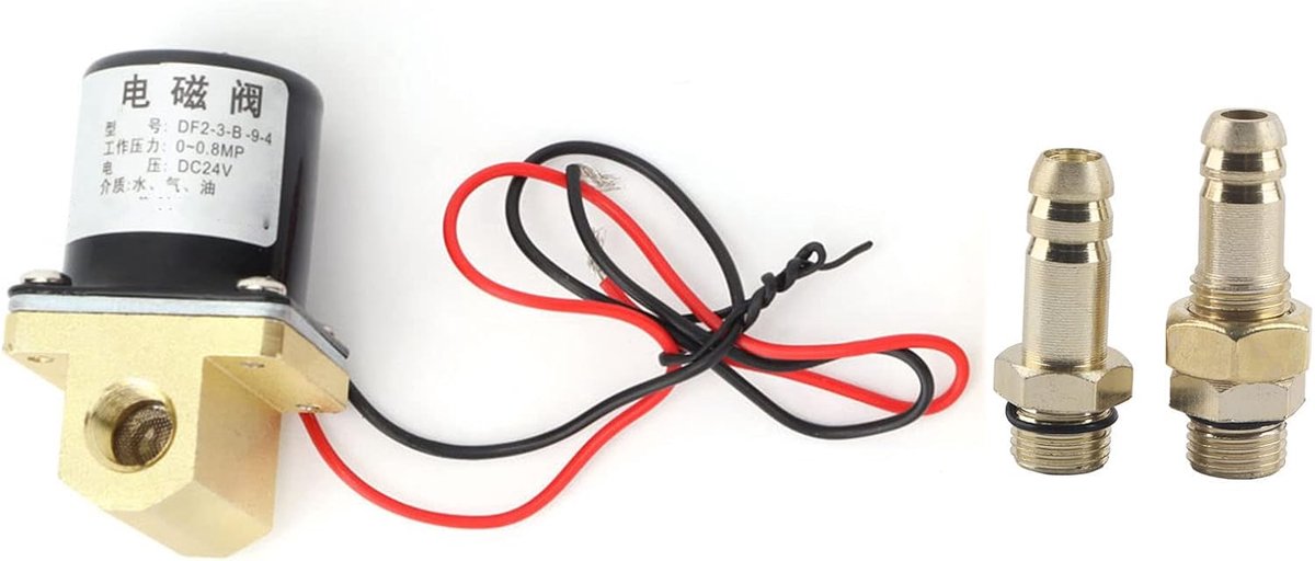 SnelShoppen - Solenoïde Ventiel voor Elektrisch Lassen Water Gas CO2 G1/8'' (DC24V) - Werkdruk 0~0.8 mpa, Duurzaam en Betrouwbaar