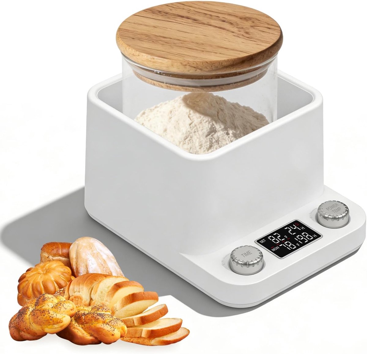 SnelShoppen - Sourdough Starter Warmer, 235x185x140 mm, Leaven Starter Thermostat Warmer voor Thuis en Kantoor, PP Materiaal, Wit, Perfect voor Kombuc
