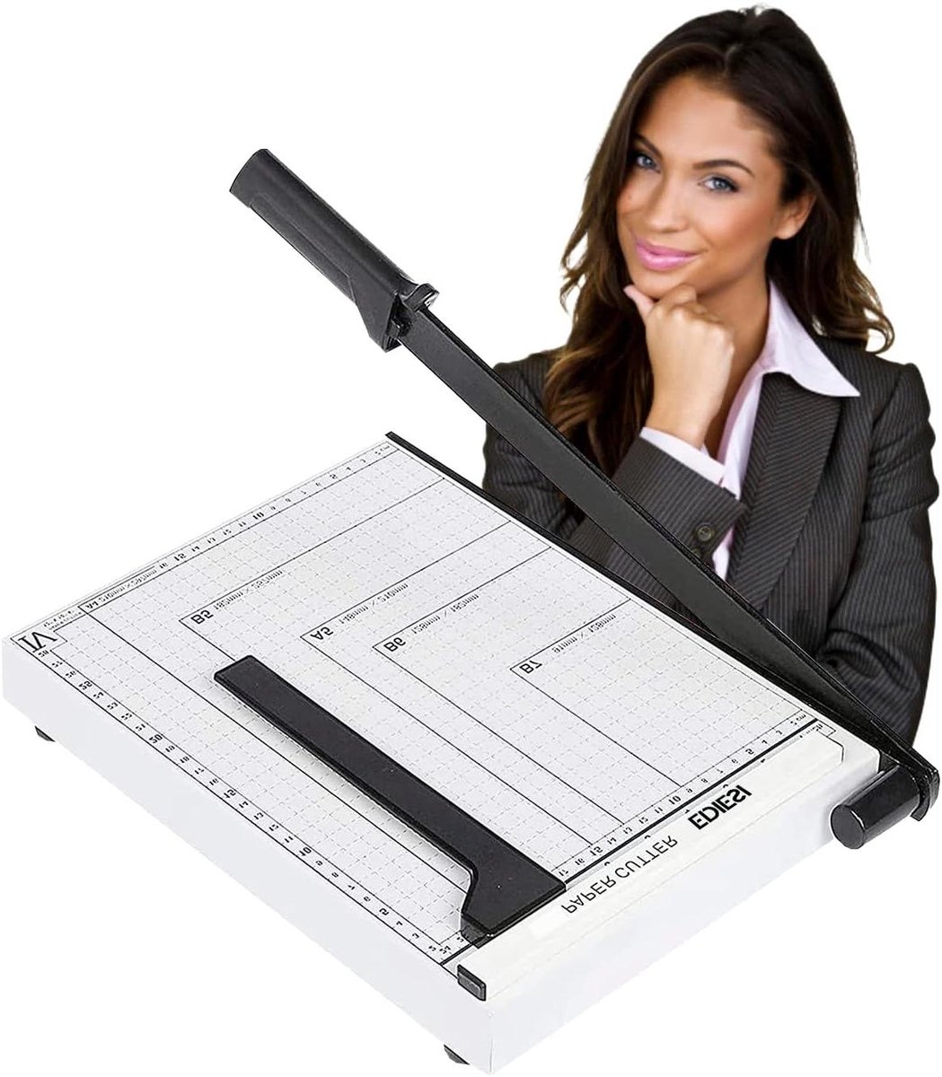 Papiersnijder - Snijmachine - Precisie Snijden - Verstelbare Papiergeleider - A4 A3 - Wit