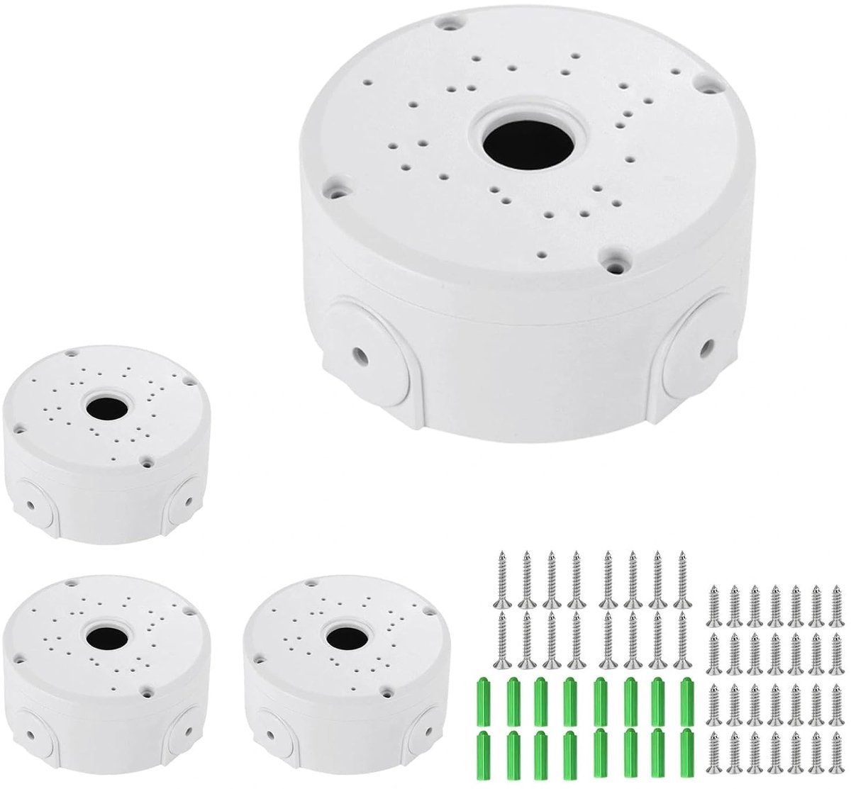 Camera junction box 4 stuks - ABS diep model - compatibel met meeste camera's - eenvoudig te installeren - ShopVlot