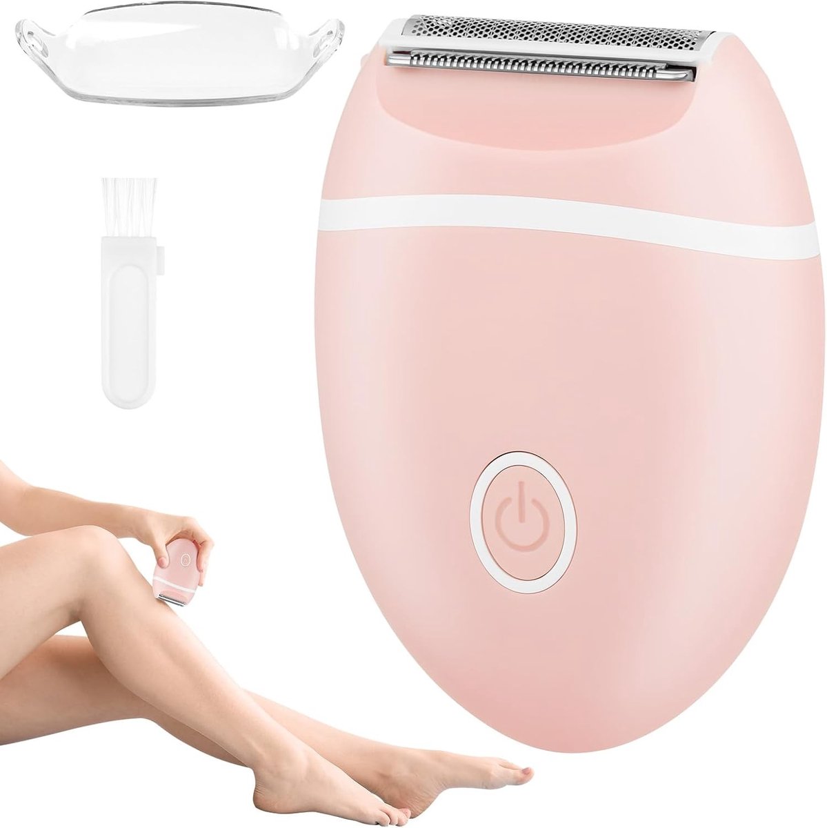 Elektrisch Scheerapparaat voor Dames - Versie A Batterij - 8,5 x 6,5 cm - Huidvriendelijk en Draagbaar - Voor Gezicht, Benen, Oksels en Bikinilijn