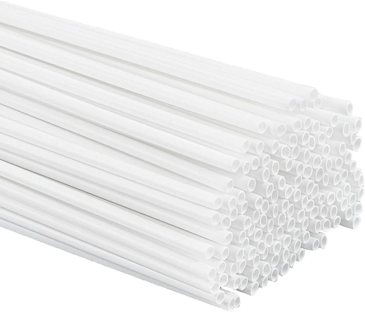 SnelShoppen - 120 Stuks ABS Kunststof Ronde Buizen 250mm - Witte Holle Plastic Staven 2mm Diameter voor Modelbouw en DIY Projecten