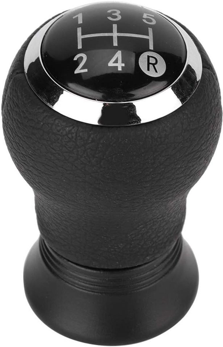 SnelShoppen - Gear Shift Knop, Versnellingspook 5 Versnellingen voor Toyota Yaris 2005-2010, Lederen Versnellingsknop, Hoogwaardige ABS + PU Materiale