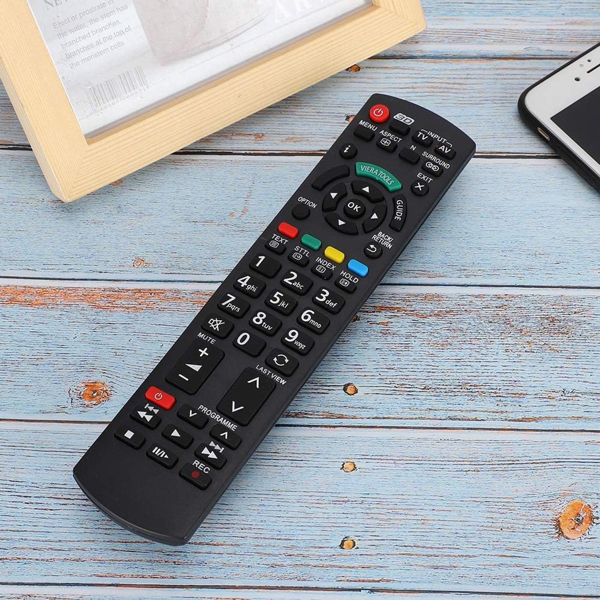 SnelShoppen - Universele TV Afstandsbediening Vervanging voor N2QAYB000428/N2QAYB000328/N2QAYB000752/N2QAYB000753, Duurzaam ABS Materiaal, Bereik tot