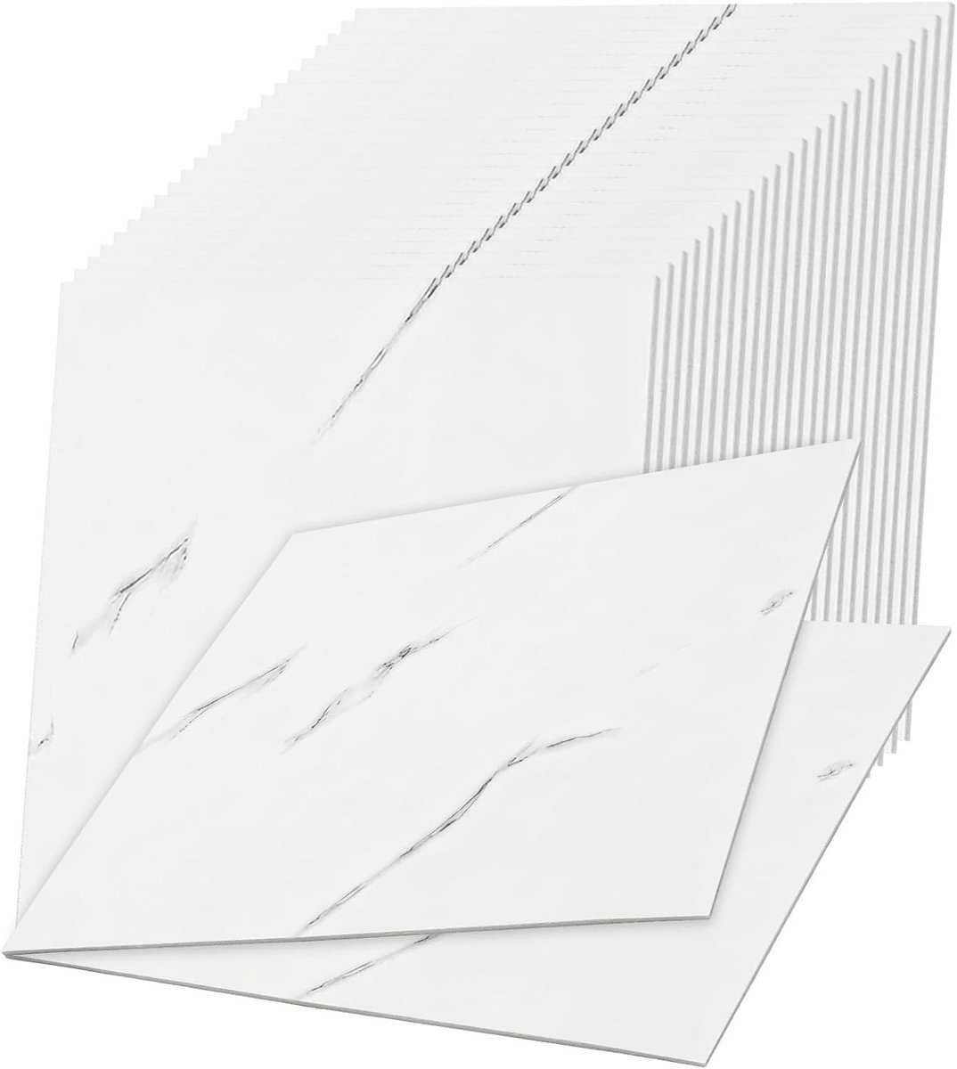 Zelfklevende tegels 30 x 30 cm - Marmerlook - Waterdicht - Snelle renovatie voor wandpanelen - ShopVlot