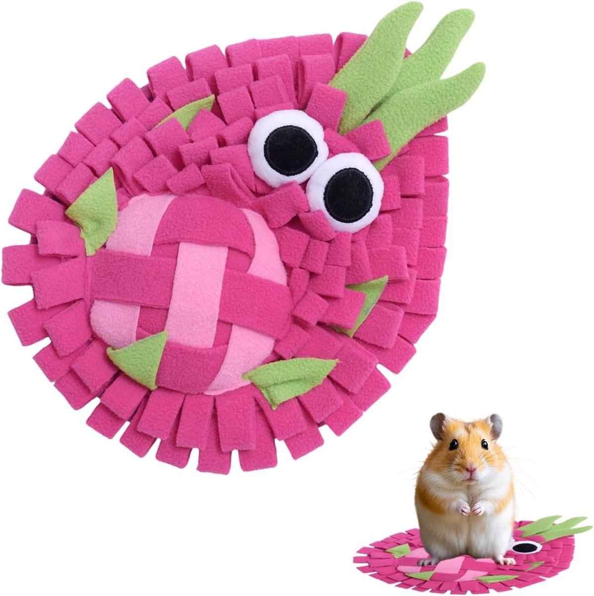 Snuffelmat Hond - Verrijkingsmat Voermat - Mentale Stimulatie - Fruitvorm Ontwerp - 25 x 20 cm - Roze